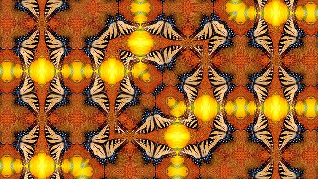 Free download Dancing Butterfly Kaleidoscope -  free illustration to be edited with GIMP free online image editor