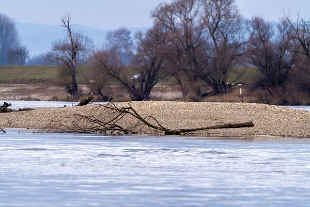 Free download danube flow gravel bank island free picture to be edited with GIMP free online image editor
