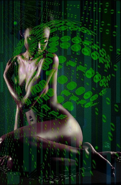 Scarica gratuitamente l'immagine gratuita della donna tecnologica delle persone oscure da modificare con l'editor di immagini online gratuito GIMP