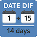 Date Dif  screen for extension Chrome web store in OffiDocs Chromium