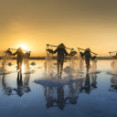Dawn of coastal villagers  screen for extension Chrome web store in OffiDocs Chromium