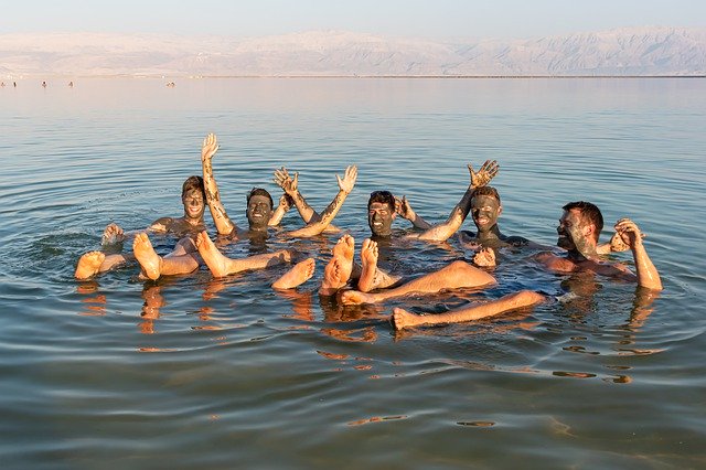 Free download Dead Sea Fun People -  free photo or picture to be edited with GIMP online image editor