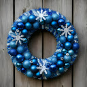 Decorative blue wreath  screen for extension Chrome web store in OffiDocs Chromium