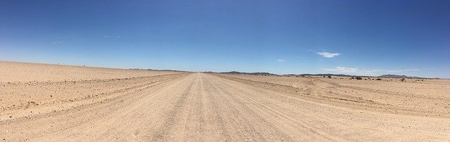 Free download Desert Road Loneliness Blue -  free photo or picture to be edited with GIMP online image editor