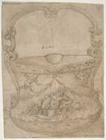 Free download Design for a Bucket-Like Vessel with a Handle of Non-Figural Interlaces, on a Body Adorned with a River God and Two Putti. free photo or picture to be edited with GIMP online image editor