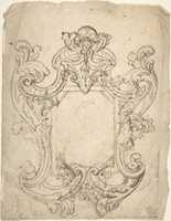 Free download Design for a Cartouche (recto); Design for a Cartouche (verso) free photo or picture to be edited with GIMP online image editor