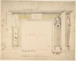 Free download Design for a Chimneypiece (recto); Sketches for Column Bases (verso) free photo or picture to be edited with GIMP online image editor
