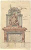 Free download Design for a Chimneypiece with a Personification of Virtue free photo or picture to be edited with GIMP online image editor