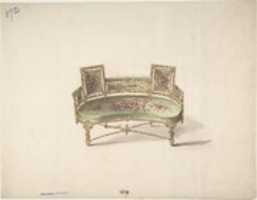 Free download Design for a Curve-backed Settee free photo or picture to be edited with GIMP online image editor