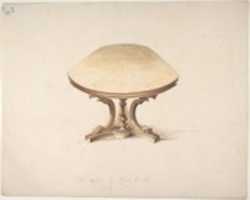 Free download Design for a Dining Table, with Carved Pedestal-style Leg free photo or picture to be edited with GIMP online image editor