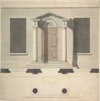 Free download Design for a Doric Porch, Plan and Elevation free photo or picture to be edited with GIMP online image editor