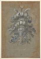 Free download Design for a Lavish Headdress with Feathers on a Helmet (frontal view) free photo or picture to be edited with GIMP online image editor