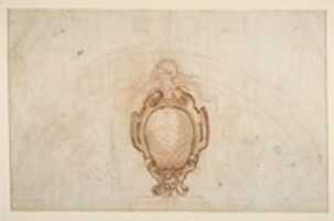 Free download Design for a Lunette Decoration: Coat of Arms Flanked by Seated Allegorical Figures free photo or picture to be edited with GIMP online image editor