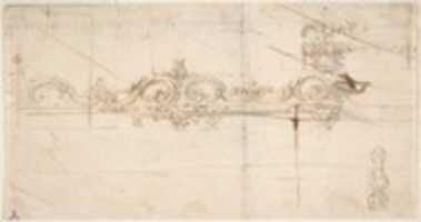 Free download Design for an Architectural Ornament with Volutes (Recto). Sketches of Stone Blocks with Measurements (Verso) free photo or picture to be edited with GIMP online image editor