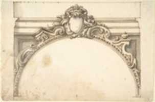 Free download Design for an Arch Surmounted by a Cartouche with a Ducal Crown free photo or picture to be edited with GIMP online image editor