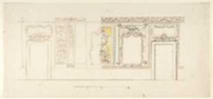Free download Design for an Interior Wall Decoration of a Palazzo with Two Doorways and a Decorated Panelling with Trophies free photo or picture to be edited with GIMP online image editor