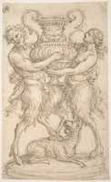 Free download Design for an Urn Supported by a Satyr and Satyress. free photo or picture to be edited with GIMP online image editor