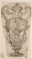 Free download Design for a Two-Handled Urn Decorated with Garlands, Leaves and the Head of a Satyr. free photo or picture to be edited with GIMP online image editor