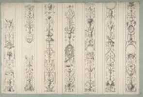 Free download Design for Seven Vertical Panels of Arabesque Decoration, Farnsborough, England free photo or picture to be edited with GIMP online image editor