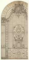 Free download Design for the Wrought-Iron Entrance Grille of a Chapel free photo or picture to be edited with GIMP online image editor