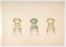 Free download Design for Three Chairs Upholstered in Green and Yellow free photo or picture to be edited with GIMP online image editor
