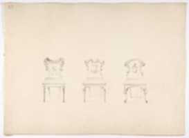 Free download Design for Three Chairs with Armorial Ornament on Backs free photo or picture to be edited with GIMP online image editor