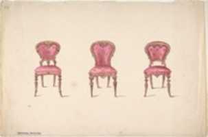Free download Design for Three Chairs with Red Upholstery free photo or picture to be edited with GIMP online image editor