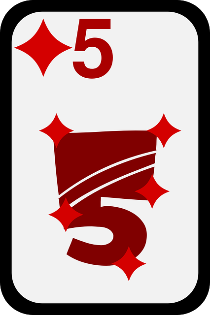 Free download Diamonds Card Five - Free vector graphic on Pixabay free illustration to be edited with GIMP free online image editor