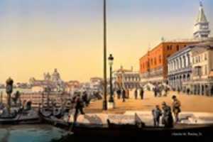 Free download Digital Cartoon of Gondolas at the Piazza San Marco free photo or picture to be edited with GIMP online image editor