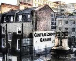 Free download Digital Charcoal Drawing and Watercolor Painting of the London Central Garage  free photo or picture to be edited with GIMP online image editor