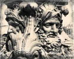 Free download Digital Collodion Wet Plate Process Photograph of Pont Neuf Lamppost Mascarons in Paris free photo or picture to be edited with GIMP online image editor