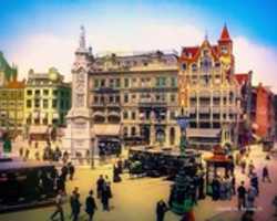 Free download Digital Colored Pencil Drawing of Amsterdams Dam Square free photo or picture to be edited with GIMP online image editor