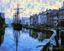 Free download Digital Ink Drawing of a Quay in Newry free photo or picture to be edited with GIMP online image editor