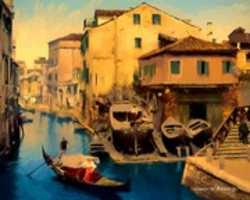 Free download Digital Oil Painting of a Gondola in Venice free photo or picture to be edited with GIMP online image editor