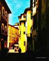 Free download Digital Oil Painting of a Lucca Street in Shadow free photo or picture to be edited with GIMP online image editor