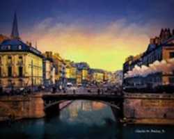 Free download Digital Oil Painting of a Railroad Bridge in Nantes free photo or picture to be edited with GIMP online image editor