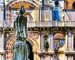 Free download Digital Oil Painting of a Statue of Mars at the Doges Palace free photo or picture to be edited with GIMP online image editor