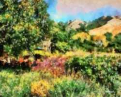 Free download Digital Oil Painting of Big Sur Mountains free photo or picture to be edited with GIMP online image editor