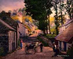 Free download Digital Oil Painting of Glenoe in Northern Ireland free photo or picture to be edited with GIMP online image editor