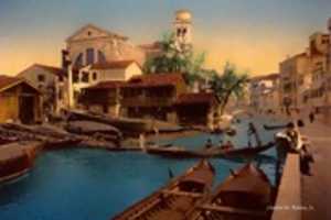 Free download Digital Oil Painting of Gondolas on the Rio de San Trovaso free photo or picture to be edited with GIMP online image editor