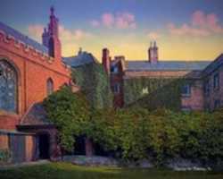免费下载剑桥大学皇后学院修道院的数字油画 免费照片或图片可使用 GIMP 在线图像编辑器进行编辑