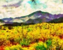 Free download Digital Oil Painting of Saguaro National Park free photo or picture to be edited with GIMP online image editor