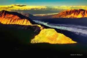 Free download Digital Oil Painting of Shadows on the Chugach Mountains free photo or picture to be edited with GIMP online image editor
