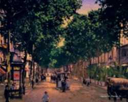 Free download Digital Oil Painting of the Avenue de la Gare in Nice free photo or picture to be edited with GIMP online image editor