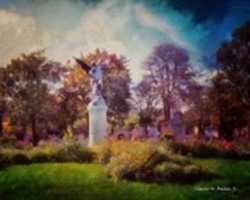 Free download Digital Oil Painting of the Cimetiere du Montparnasse in Paris free photo or picture to be edited with GIMP online image editor