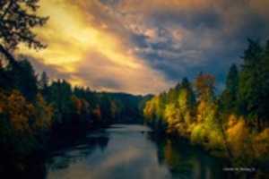 Free download Digital Oil Painting of the Clackamas River free photo or picture to be edited with GIMP online image editor