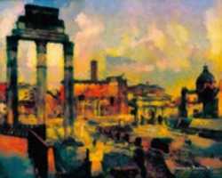 Free download Digital Oil Painting of the Forum Boarium in Rome free photo or picture to be edited with GIMP online image editor