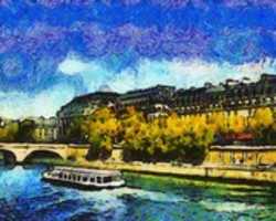Free download Digital Oil Painting of the Pont Neuf in Paris free photo or picture to be edited with GIMP online image editor