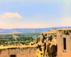 Free picture Digital Oil Pastel Drawing of a View from the Acoma Pueblo to be edited by GIMP online free image editor by OffiDocs