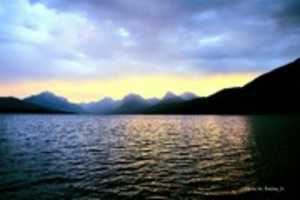 Free download Digital Oil Pastel Drawing of Lake McDonald free photo or picture to be edited with GIMP online image editor